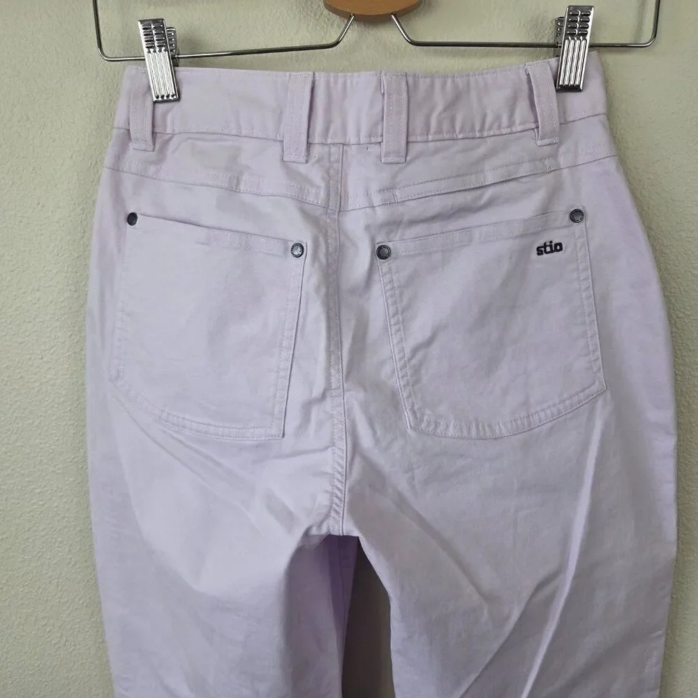 Stio Womens Rivet Twill Carpenter Pants Size 0 Lavender Fog Purple NEW Gorpcore